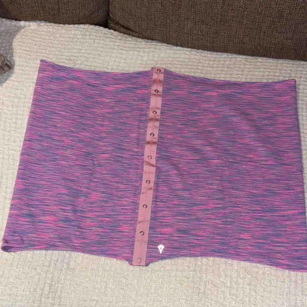Pink and Purple Buttoned Tube Top